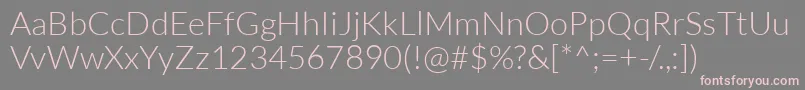 LatoLight Font – Pink Fonts on Gray Background