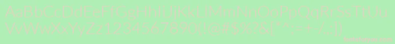 LatoLight Font – Pink Fonts on Green Background