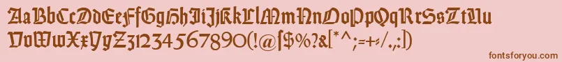 DsweissGotisch Font – Brown Fonts on Pink Background