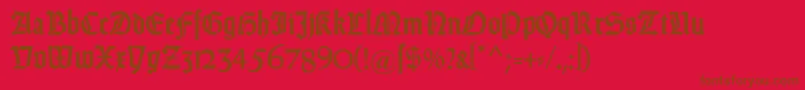 DsweissGotisch Font – Brown Fonts on Red Background