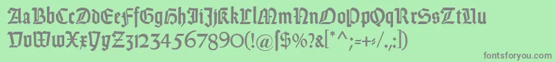 DsweissGotisch Font – Gray Fonts on Green Background