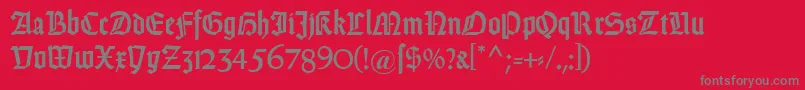 DsweissGotisch Font – Gray Fonts on Red Background