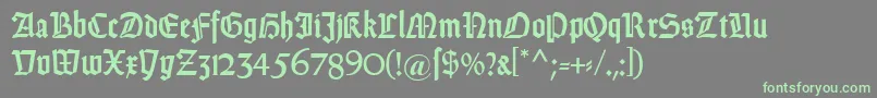 DsweissGotisch Font – Green Fonts on Gray Background
