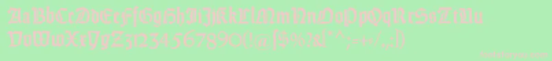 DsweissGotisch Font – Pink Fonts on Green Background