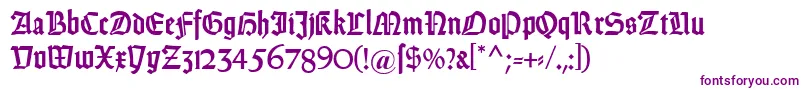 DsweissGotisch Font – Purple Fonts on White Background