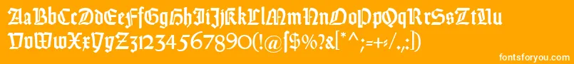 DsweissGotisch Font – White Fonts on Orange Background