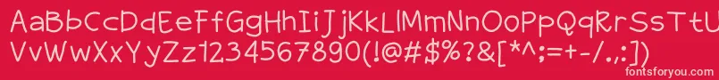 Greatade Font – Pink Fonts on Red Background