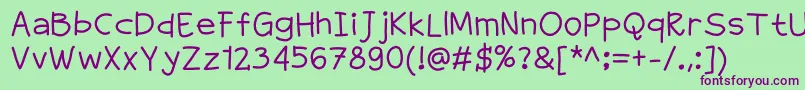 Greatade Font – Purple Fonts on Green Background