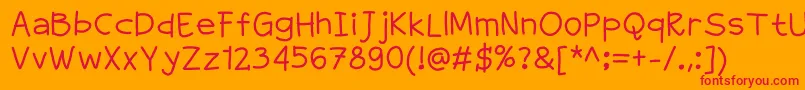 Greatade Font – Red Fonts on Orange Background