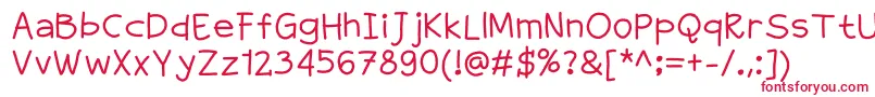 Greatade Font – Red Fonts on White Background