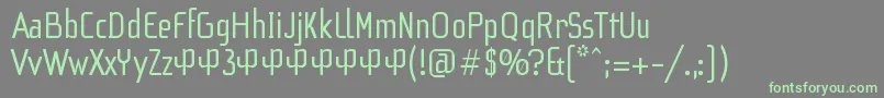 fuente F3SecuenciaRoundRegularFfp – Fuentes Verdes Sobre Fondo Gris