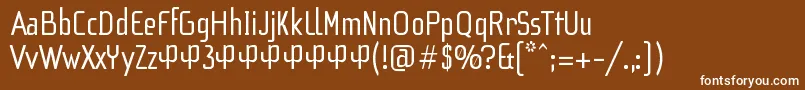 Шрифт F3SecuenciaRoundRegularFfp – белые шрифты на коричневом фоне