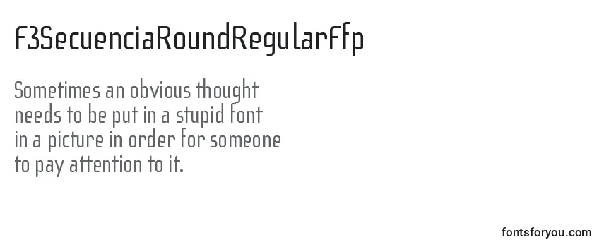 Шрифт F3SecuenciaRoundRegularFfp