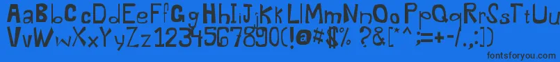 Dysentery Font – Black Fonts on Blue Background