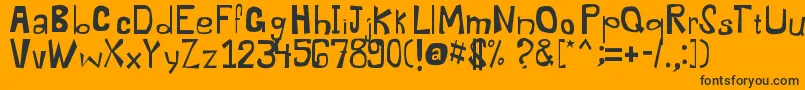 Dysentery Font – Black Fonts on Orange Background