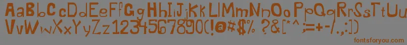 Dysentery Font – Brown Fonts on Gray Background