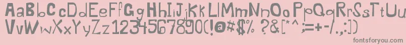 Dysenteryフォントについての詳細 フォントDysentery – ピンクの背景に灰色の文字