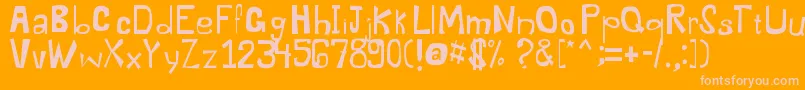 Więcej informacji o czcionce Dysentery Czcionka Dysentery – różowe czcionki na pomarańczowym tle