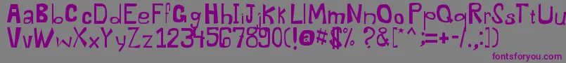 Dysentery Font – Purple Fonts on Gray Background