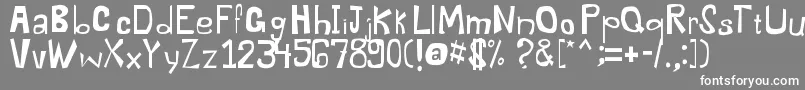 フォントDysentery – 灰色の背景に白い文字