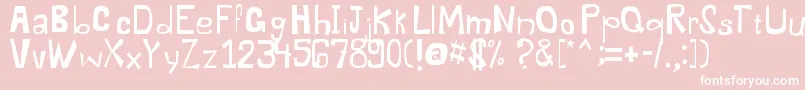 フォントDysentery – ピンクの背景に白い文字