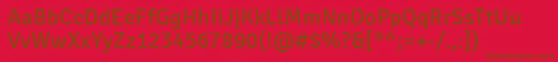 SignikaRegular Font – Brown Fonts on Red Background