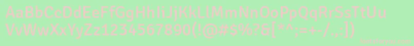 SignikaRegular Font – Pink Fonts on Green Background