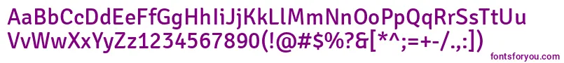 Шрифт SignikaRegular – фиолетовые шрифты на белом фоне