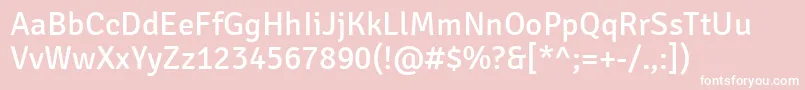 SignikaRegular Font – White Fonts on Pink Background