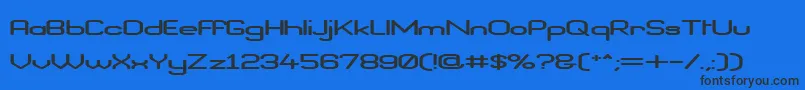 BraveNewEraFlatG98 Font – Black Fonts on Blue Background