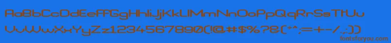 BraveNewEraFlatG98 Font – Brown Fonts on Blue Background