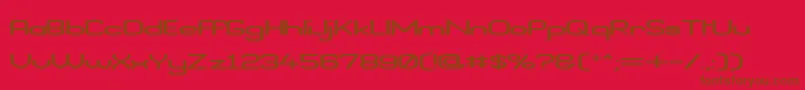 BraveNewEraFlatG98 Font – Brown Fonts on Red Background