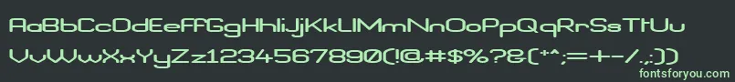 BraveNewEraFlatG98 Font – Green Fonts on Black Background