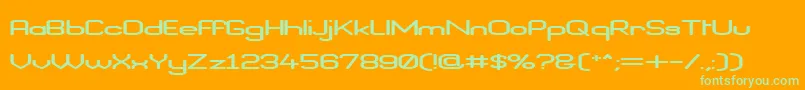 BraveNewEraFlatG98 Font – Green Fonts on Orange Background