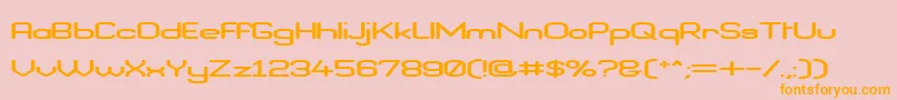 BraveNewEraFlatG98 Font – Orange Fonts on Pink Background