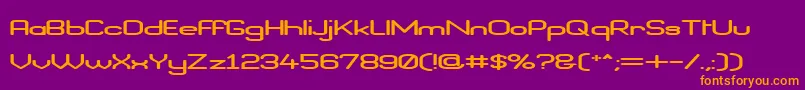 BraveNewEraFlatG98 Font – Orange Fonts on Purple Background