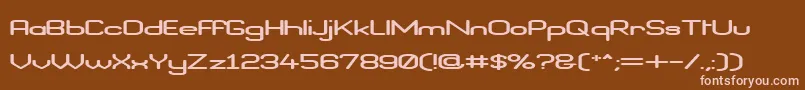 BraveNewEraFlatG98 Font – Pink Fonts on Brown Background