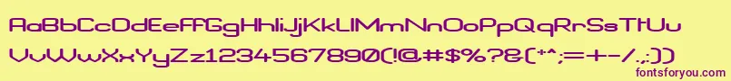 BraveNewEraFlatG98 Font – Purple Fonts on Yellow Background