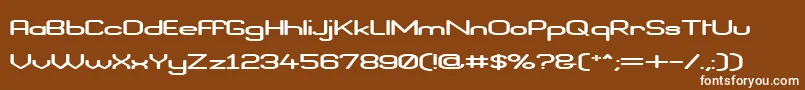 BraveNewEraFlatG98 Font – White Fonts on Brown Background