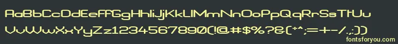 BraveNewEraFlatG98 Font – Yellow Fonts on Black Background
