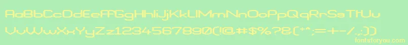 BraveNewEraFlatG98 Font – Yellow Fonts on Green Background