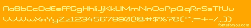 BraveNewEraFlatG98 Font – Yellow Fonts on Orange Background