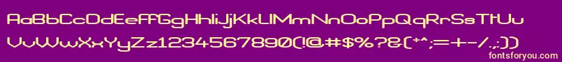 BraveNewEraFlatG98 Font – Yellow Fonts on Purple Background