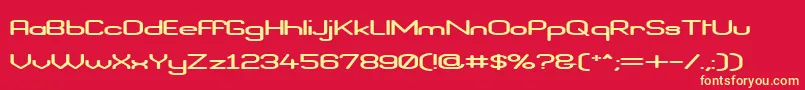 BraveNewEraFlatG98 Font – Yellow Fonts on Red Background