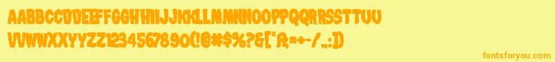 Nightmarealleybold Font – Orange Fonts on Yellow Background