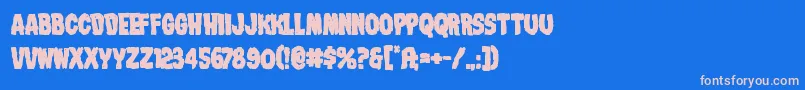 Nightmarealleybold Font – Pink Fonts on Blue Background