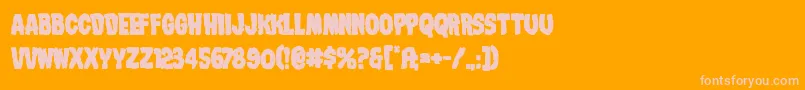 Nightmarealleybold Font – Pink Fonts on Orange Background