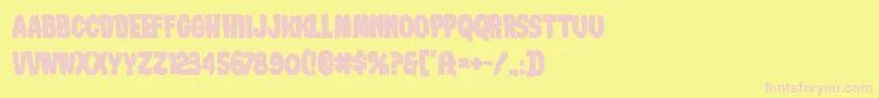 Nightmarealleybold Font – Pink Fonts on Yellow Background