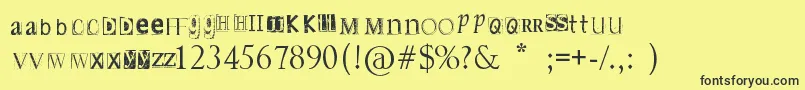 DsnetStamped Font – Black Fonts on Yellow Background