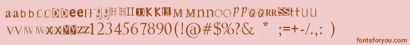 DsnetStamped Font – Brown Fonts on Pink Background